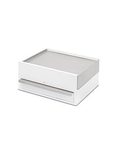 Umbra - Stowit Jewellery Box - White/Nickel